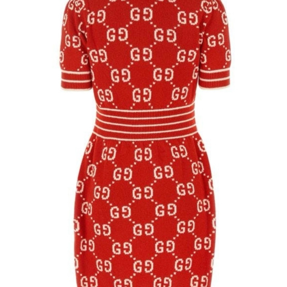 Gucci Red and White Mini Dress - Picture 4 of 4